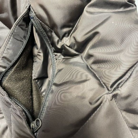 Eddie Bauer Goose Down Puffer Vest‎ Jacket Womens Sz S Brown Quilted Full Zip - Picture 2 of 12